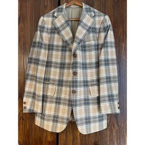 Camel Hair Tan Plaid Sport Coat